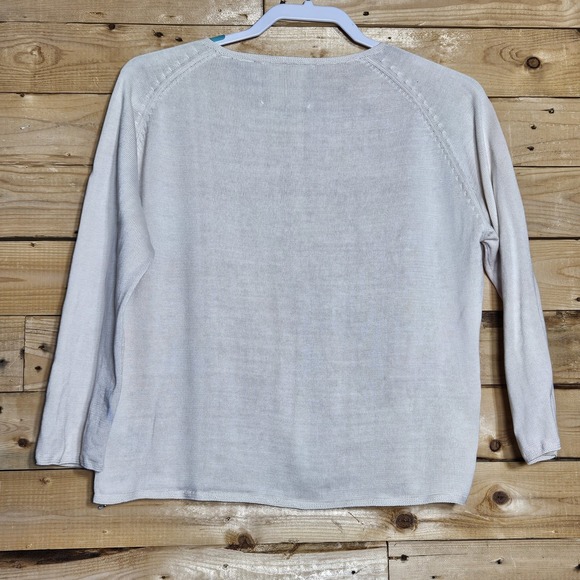 Michael Simon Sweater Medium Cardigan Sequins Face Model Twiggy Art - Picture 4 of 10